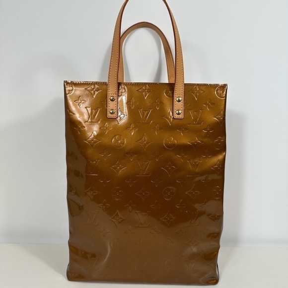 Aunt Louis Vuitton Monogram Vernis Reade MM M91143 Women's Handbag Bronze - Picture 2 of 15